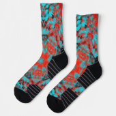 Digital Mandala Red und Blue Socken (Links)
