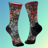 Digital Mandala Red und White Socken
