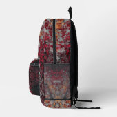 Digital Mandala Red White Orange und Black Bedruckter Rucksack (Rechts)