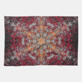 Digital Mandala Red White Orange und Black Geschirrtuch (Horizontal)