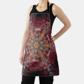 Digital Mandala Red White Orange und Black Schürze (InSitu)