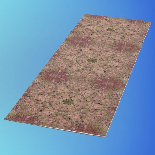 Digital Mandala Red Yellow and Brown Yogamatte