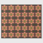Digital Mandala Rosa Gelb und Grün Geschenkpapier (Flach)