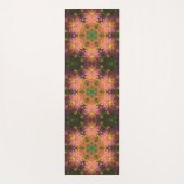 Digital Mandala Rosa Gelb und Grün Yogamatte (Rückseite)