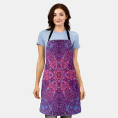 Digital Mandala Rosa Lila und blau Schürze (Getragen)