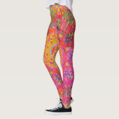 Digital Mandala Yellow Blue und Lila Leggings (Links)