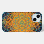 Digital Mandala Yellow Blue und Red Case-Mate iPhone Hülle (Rückseite (Horizontal))
