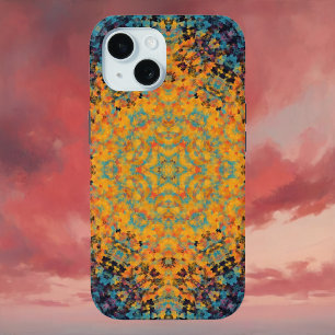 Digital Mandala Yellow Blue und Red Case-Mate iPhone Hülle
