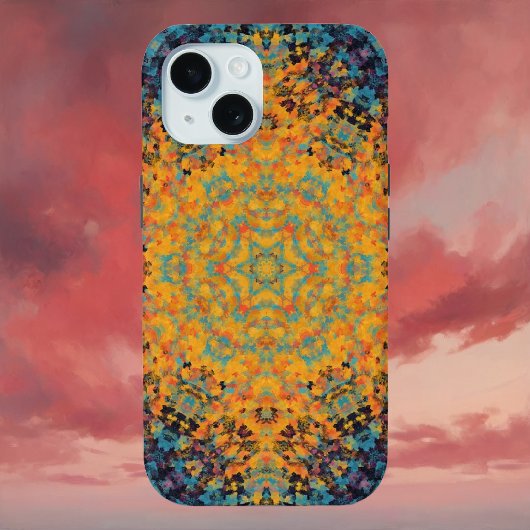 Digital Mandala Yellow Blue und Red Case-Mate iPhone Hülle