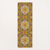 Digital Mandala Yellow Blue und White Yogamatte (Vorderseite)