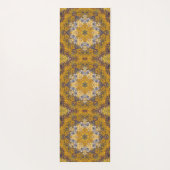 Digital Mandala Yellow Blue und White Yogamatte (Rückseite)
