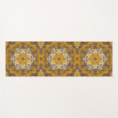 Digital Mandala Yellow Blue und White Yogamatte (Vorderseite (Horizontal))