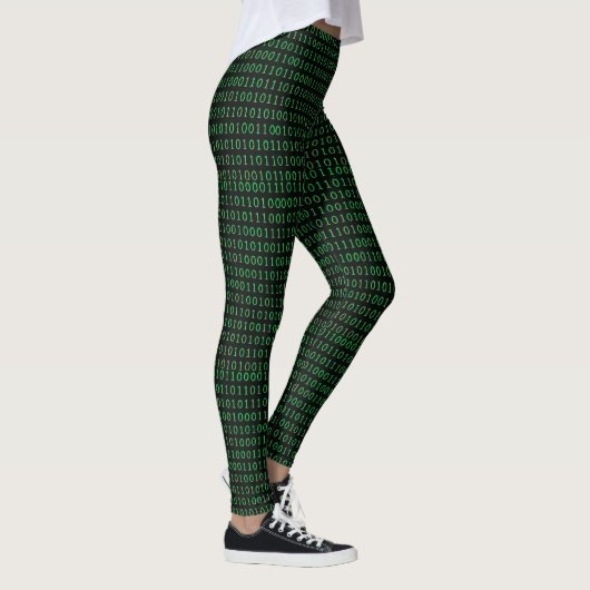 Digital Matrix Code - Nahtloses Binärmuster Leggings (Rechts)