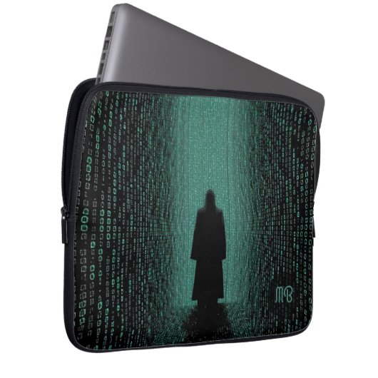 Digital Matrix Corridor Cyber Shadows Laptopschutzhülle (Vorne Rechts)