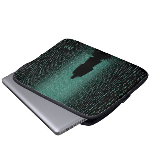 Digital Matrix Corridor Cyber Shadows Laptopschutzhülle (Vorne Knopf)