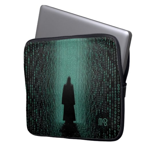 Digital Matrix Corridor Cyber Shadows Laptopschutzhülle (Vorderseite Links)