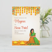 Digital Mayoun Einladungen & Haldi einladen (Stehend Vorderseite)