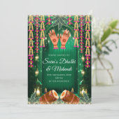 Digital Mehndi Einladungen Dholki lädt, Mehndi (Stehend Vorderseite)