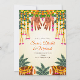 Digital Mehndi laden Digital Dholki Einladungen ei