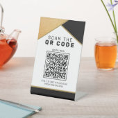 Digital Menu Gold Glitzer Sockelschild (In SItu)