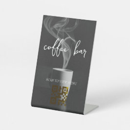 Digital-Menü mit QR-Code Sockelschild