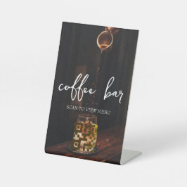 Digital-Menü mit QR-Code Sockelschild