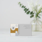 Digital-minimales geometrisches mit Blumenmodernes Visitenkarte (Stehend Vorderseite)