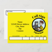 Digital Mode Ham Radio QSL Karte (Vorne/Hinten)