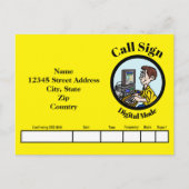 Digital Mode Ham Radio QSL Karte (Vorderseite)