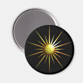 Digital Modern Sun Magnet (Vorderseite/Rückseite)