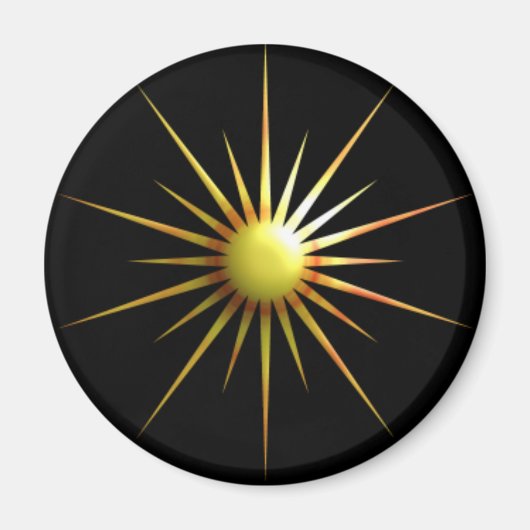 Digital Modern Sun Magnet (Vorne)