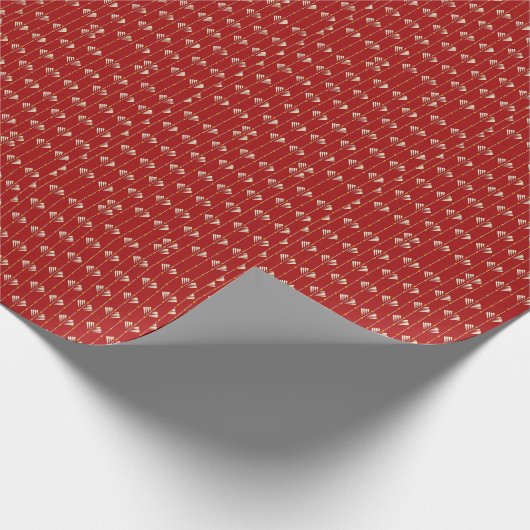 Digital Mughal: Textile Pflanze Artwork. Geschenkpapier (Ecke)