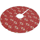 Digital Mughal: Textile Pflanze Artwork. Polyester Weihnachtsbaumdecke (Schrägansicht)