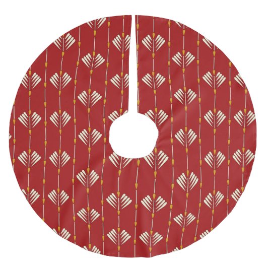 Digital Mughal: Textile Pflanze Artwork. Polyester Weihnachtsbaumdecke (Vorderseite)