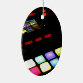 Digital-Musik-DJ-Technologie-Sequenzer-Proben Keramik Ornament (Rechts)