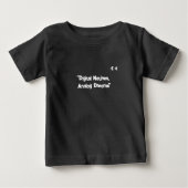 "Digital Natives, Analog Dreams" in schwarz Baby T-shirt (Vorderseite)
