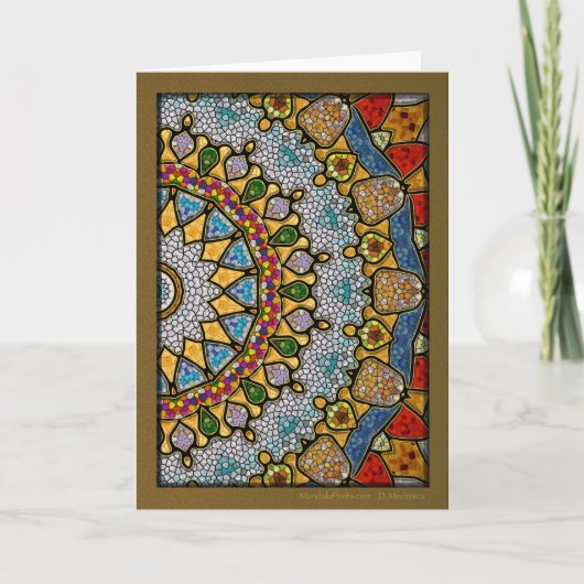 Digital Necklace Mandala Feiertagskarte (Vorderseite)