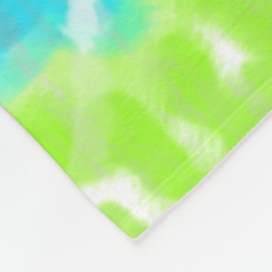 Digital-Neongefärbte Krawatte Fleecedecke (Ecke)