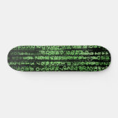 Digital Nerd Neo Pattern Futuristic Skateboard (Horizontal)