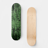 Digital Nerd Neo Pattern Futuristic Skateboard (Vorderseite)