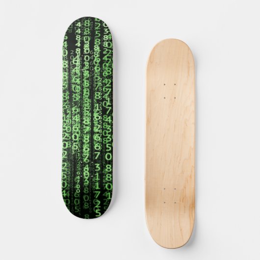Digital Nerd Neo Pattern Futuristic Skateboard (Vorderseite)