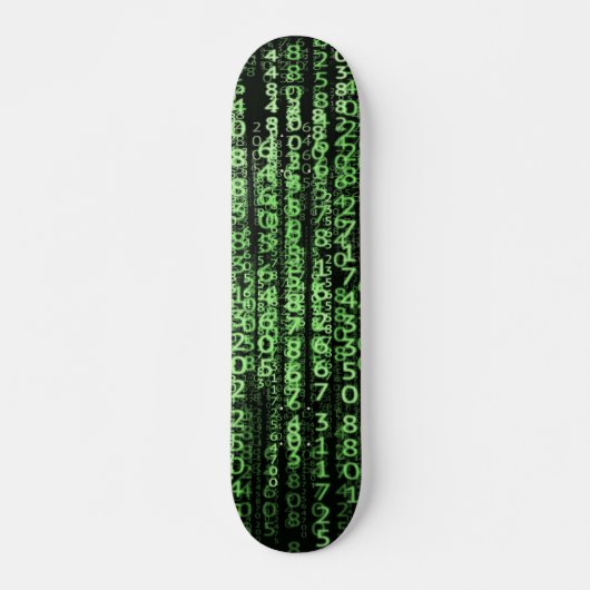 Digital Nerd Neo Pattern Futuristic Skateboard (Vorne)