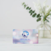 Digital Network Tech Logo Visitenkarte (Stehend Vorderseite)