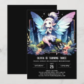 Digital Niedlich Fairy Birthday Einladung (Vorne/Hinten)