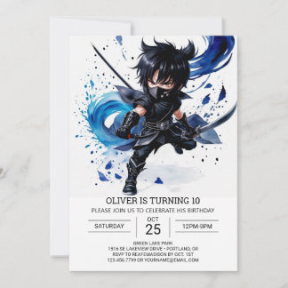 Digital Ninja Training Kids' Geburtstag Einladung