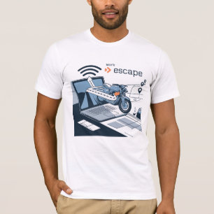 Digital Nomad Escape Route T - Shirt für Biker