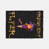 Digital Nomad Frequency Flyer Halloween Hexe Fleecedecke (Vorderseite (Horizontal))