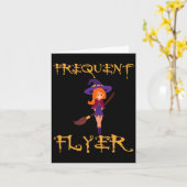 Digital Nomad Frequency Flyer Halloween Hexe Karte (Gelbe Blume)
