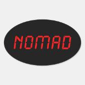 DIGITAL NOMAD OVALER AUFKLEBER (Vorderseite)