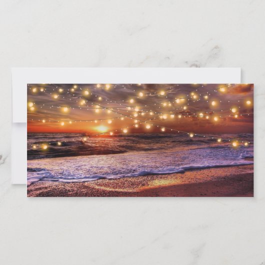 Digital Ocean Beach Save the Date Einladung (Rückseite)